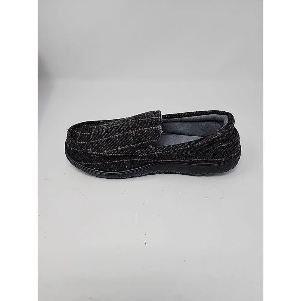 Totes‎ Toasties Men's Medium 8-9 Memory Foam Dark Charcoal Slippers, BRAND NEW